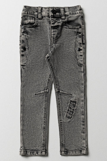 Skinny Denim Jeans Dark Grey
