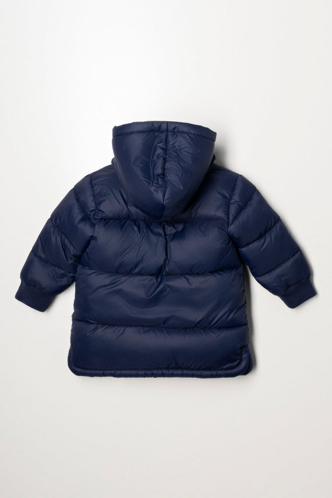 Hooded Puffer Jacket Navy (2)