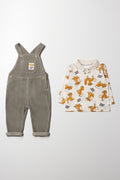 Lion King Dungaree Set Sage (4)