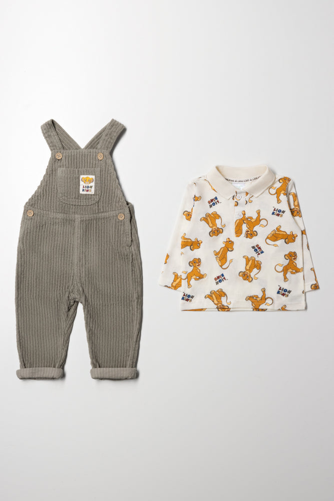 Lion King Dungaree Set Sage (4)