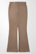 Suede Flare Leggings Brown