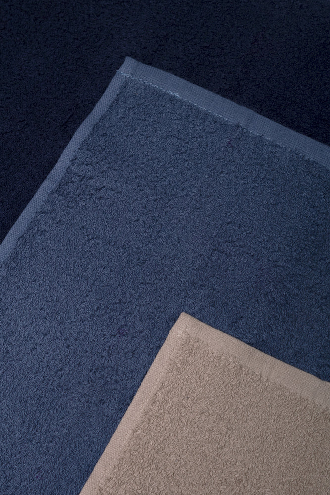 3 Pack Face Cloths Blue And Natural