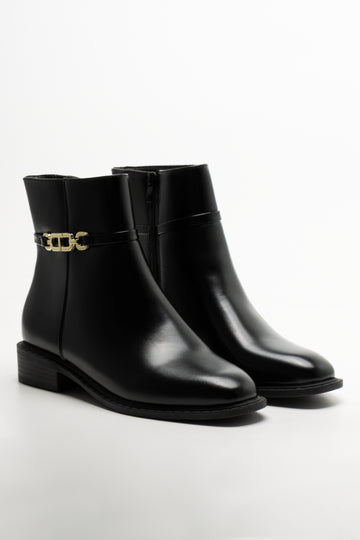 Trim Detail Chelsea Boots Black