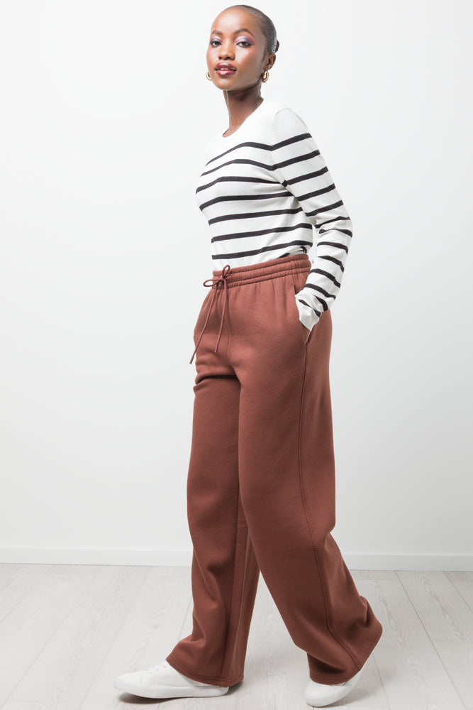 Wide Leg Pants Brown (2)