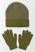 Beanie And Gloves Set Green