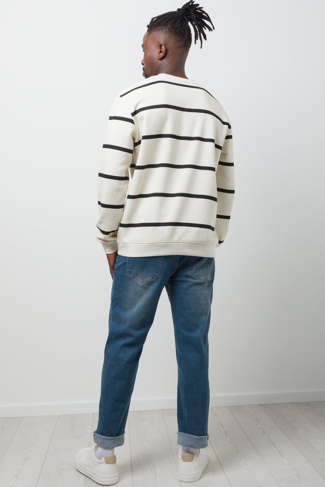 Crew Neck Tracktop Cream (2)