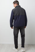 Quarter Button Up Top Navy (2)