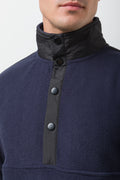Quarter Button Up Top Navy (3)