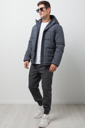 Hooded Puffer Jacket Dark Grey (1)