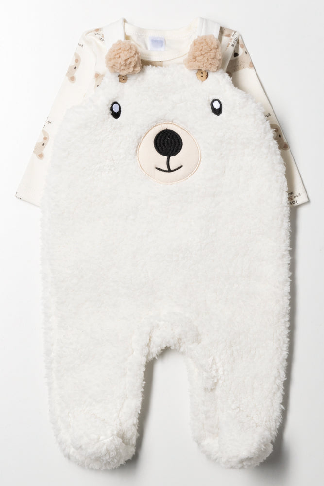 Sherpa Dungaree Set Natural