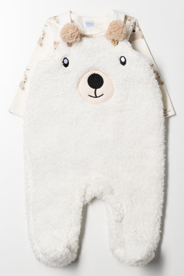 Sherpa Dungaree Set Natural