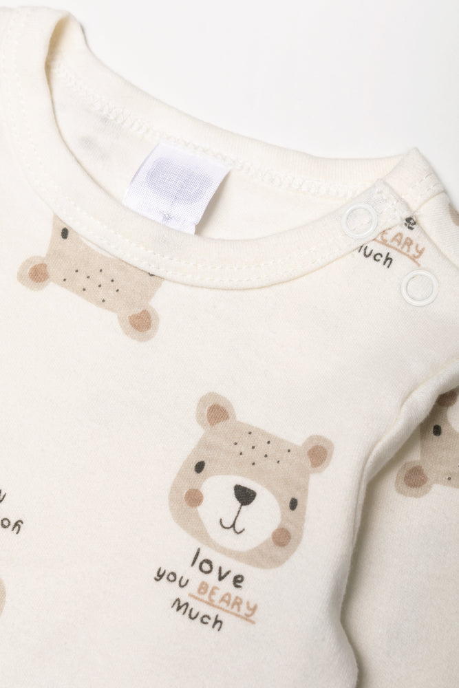 Sherpa Dungaree Set Natural (3)