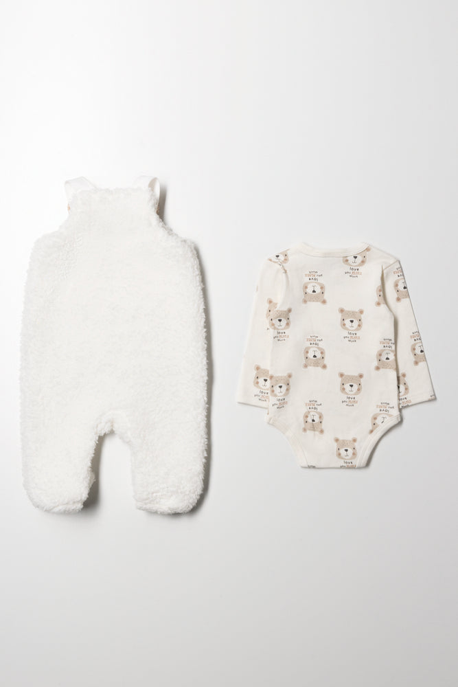 Sherpa Dungaree Set Natural (6)