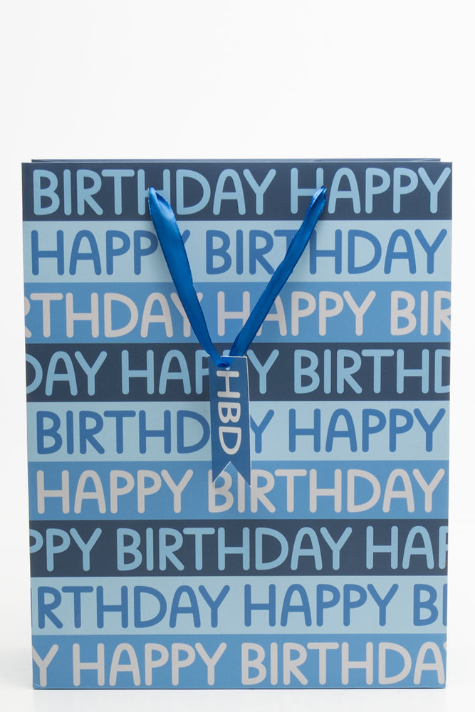 Happy Birthday Gift Bag Blue