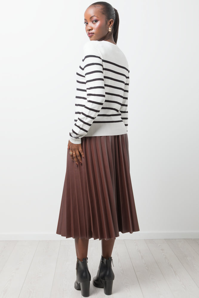 Stripe Long Sleeve Jersey White And Black (2)