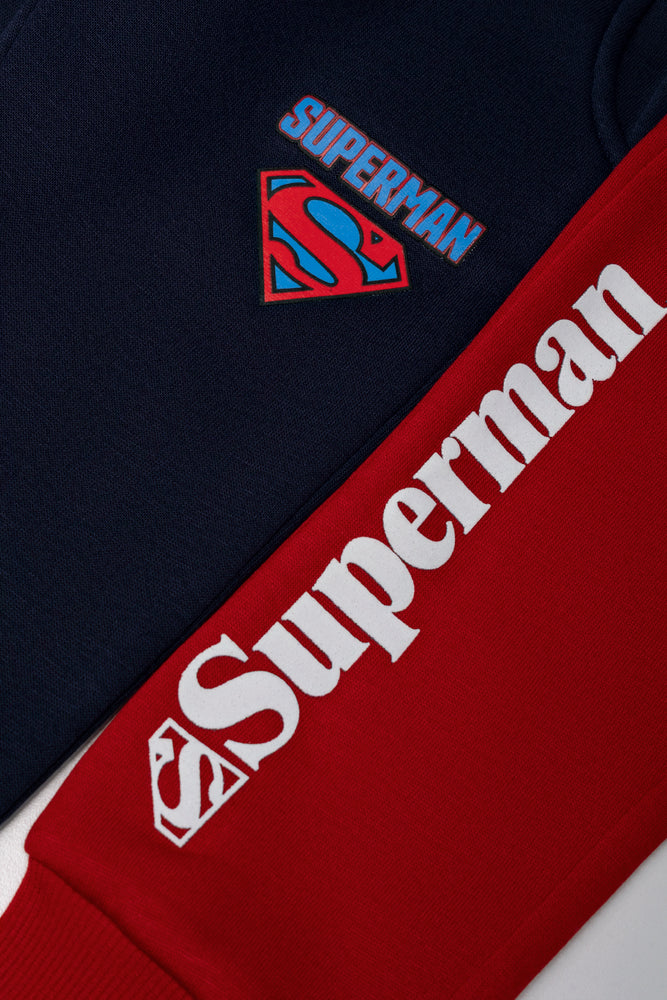 Superman 2 Pack Trackpants Red And Navy (1)
