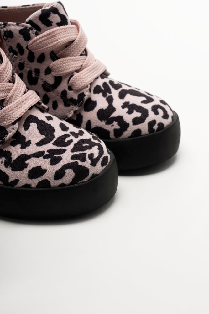 Leopard Print Hightop Sneaker Pink (2)