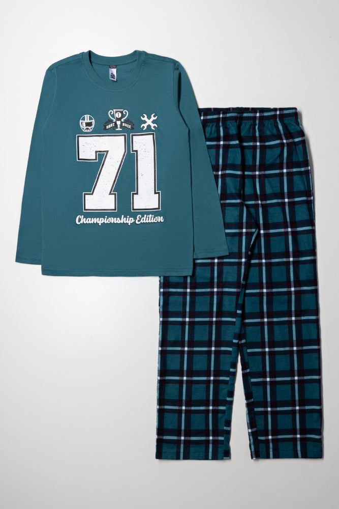 Long Sleeve Pyjama Set Green