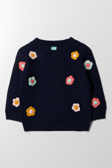 Flower Jersey Navy