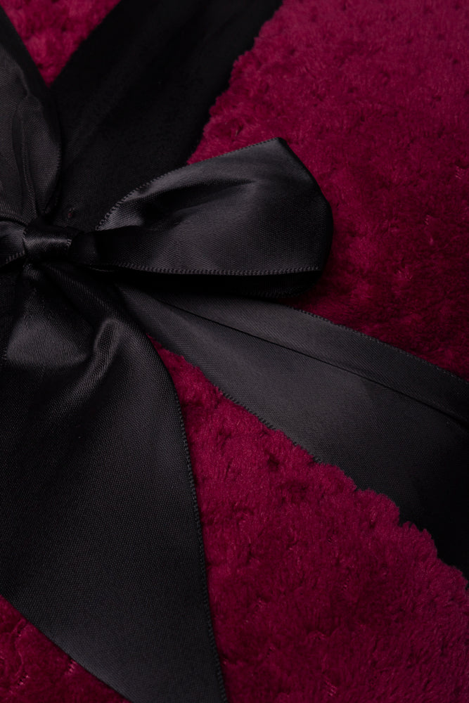 Textured Throw Dark Red (1)