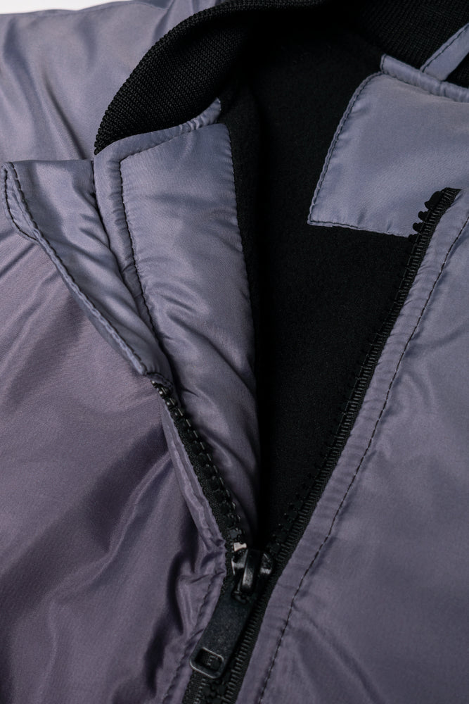 Ombre Bomber Jacket Black And Grey