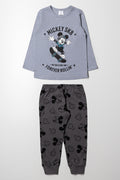 Mickey Mouse Long Sleeve Pyjamas Grey