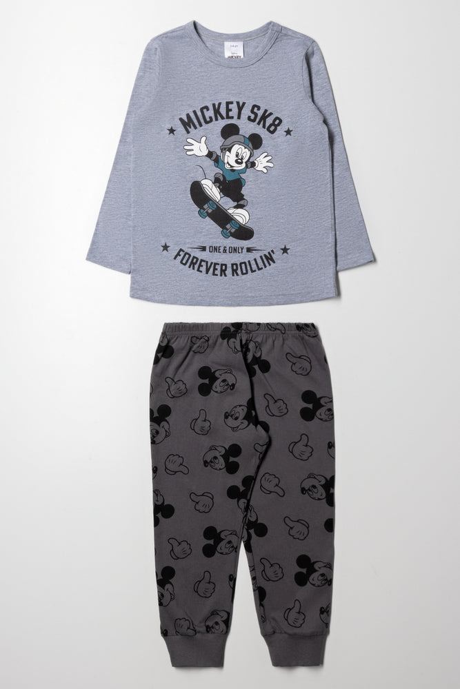 Mickey Mouse Long Sleeve Pyjamas Grey