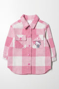 Hello Kitty Check Shacket Pink