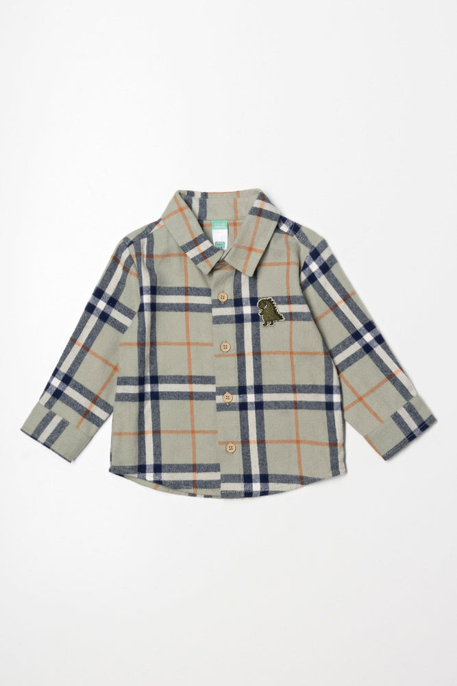 Check Long Sleeve Shirt Green