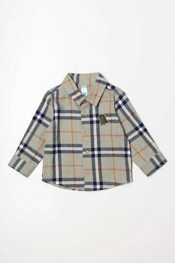 Check Long Sleeve Shirt Green