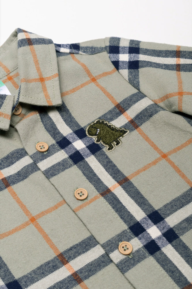 Check Long Sleeve Shirt Green