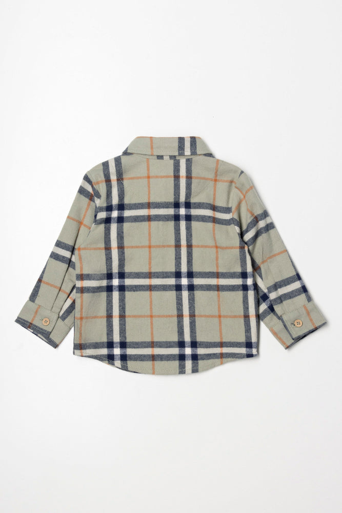 Check Long Sleeve Shirt Green (2)