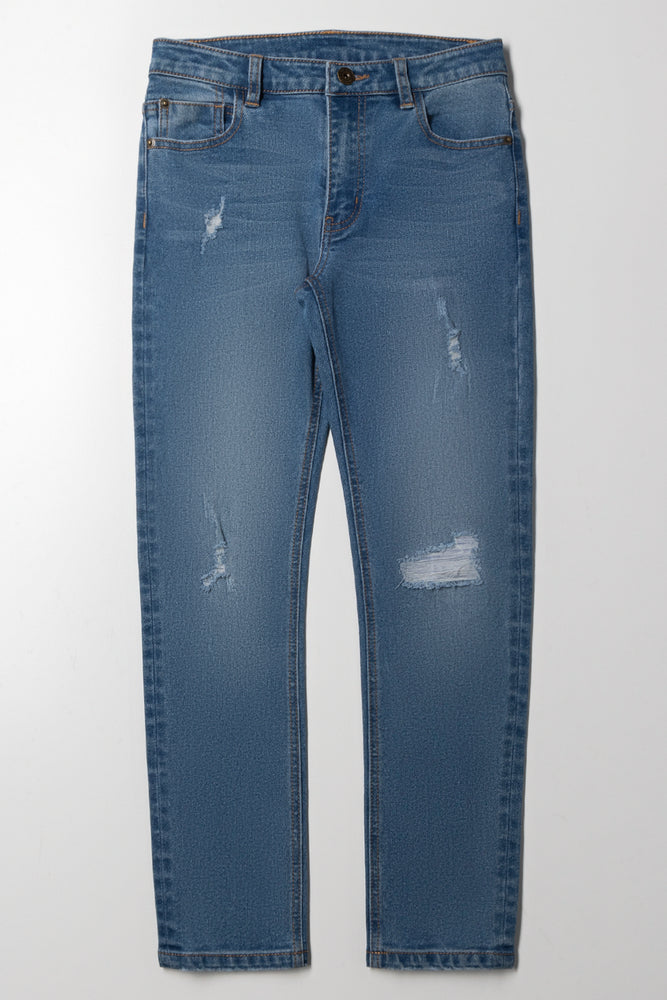 Rip And Repair Denim Jeans Blue