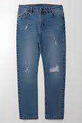 Rip And Repair Denim Jeans Blue