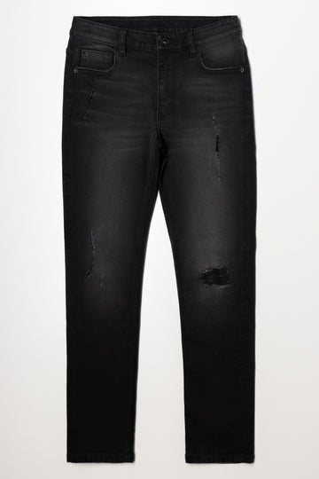 Ripped Denim Jeans Black