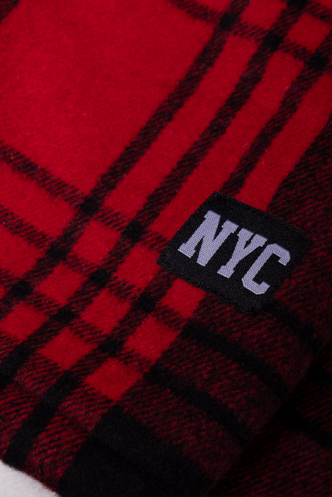 Hooded Shacket Red And Black (2)