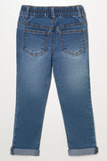 Flower Skinny Denim Jeans Blue (2)