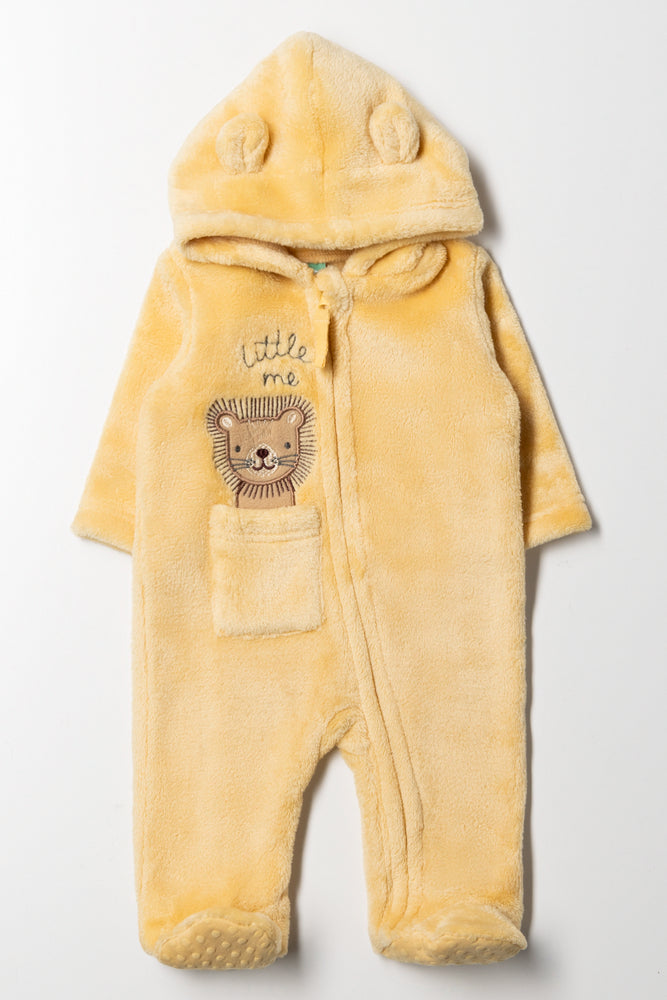 Coral Fleece Babygrow Yellow
