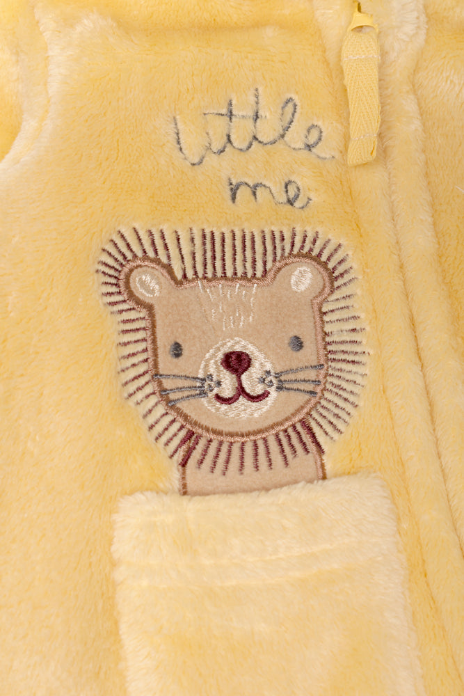 Coral Fleece Babygrow Yellow (1)