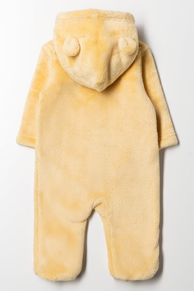 Coral Fleece Babygrow Yellow (4)