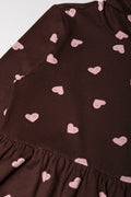 2 Pack Cherry Poloneck Dress Pink And Brown (1)
