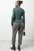 Rib Long Sleeve T-Shirt Green (2)