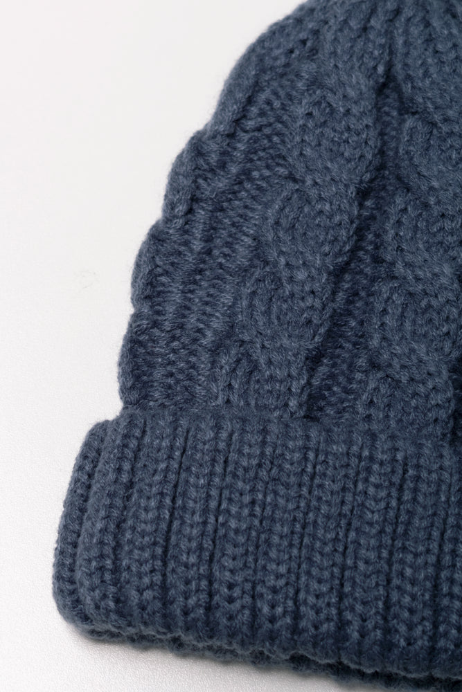 Chunky Knit Beanie Blue