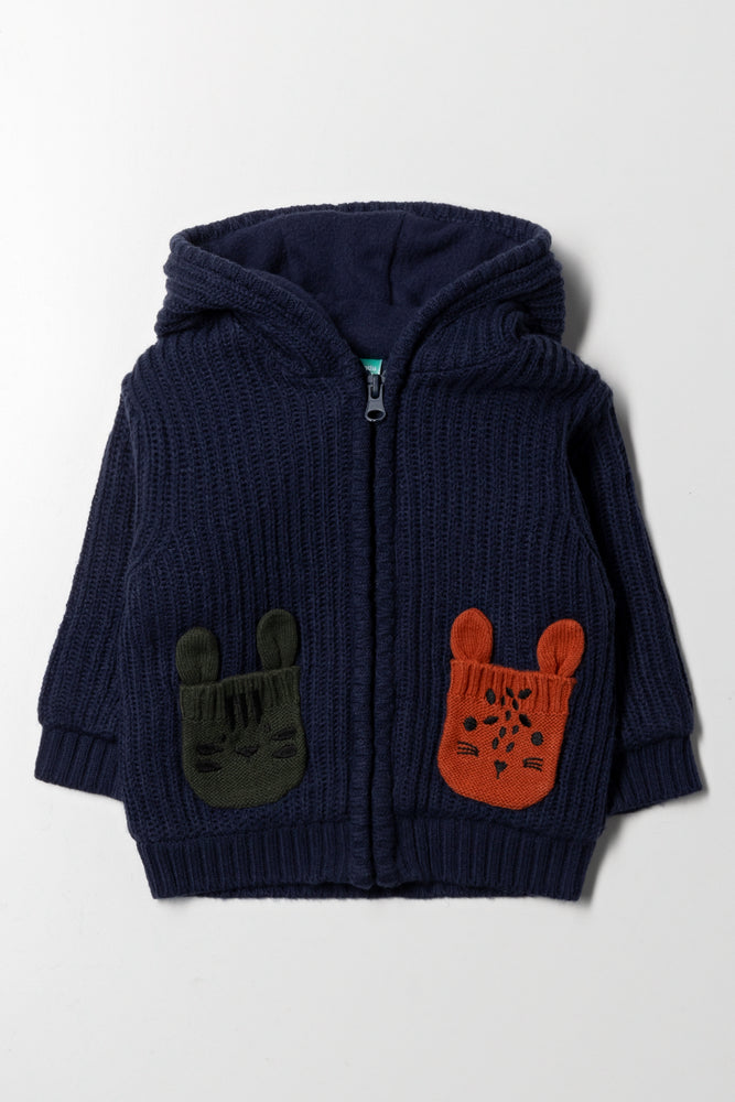 Bunny Hooded Jersey Navy