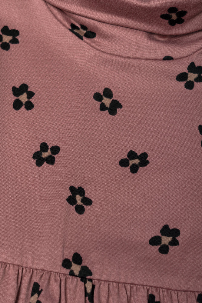 2 Pack Poloneck Dresses Pink And Brown (1)