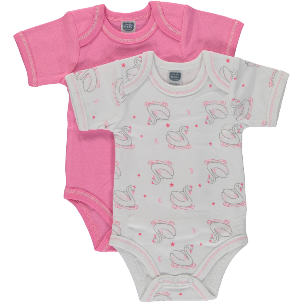 2PK SS BODYVEST PRINT PINK