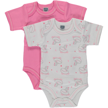 2PK SS BODYVEST PRINT PINK