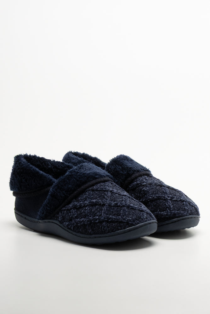 Knit Slippers Navy