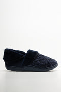 Knit Slippers Navy (1)