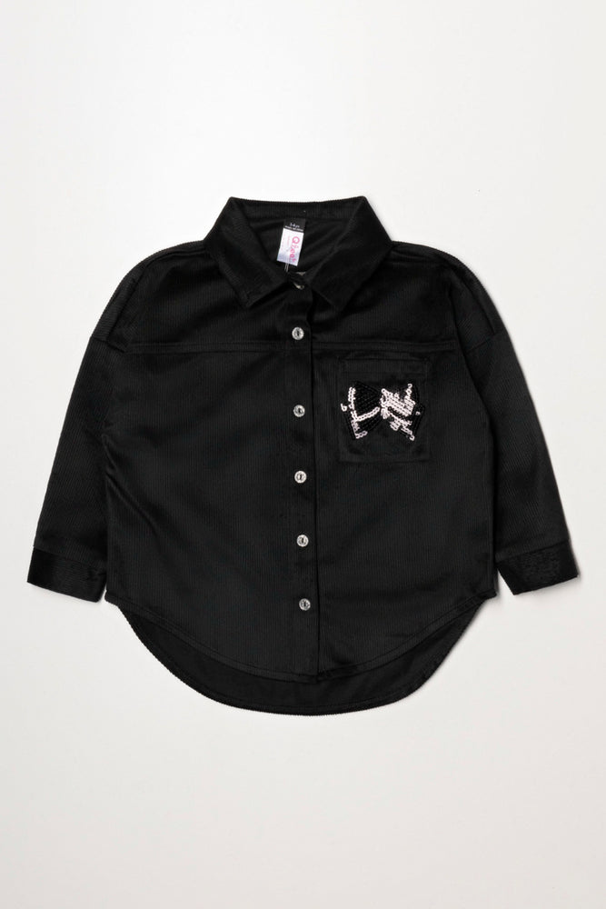 Corduroy Shirt Black